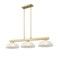 Z-Lite Cobalt Billiard, 3-Light, 13.5 In.W x 49 In.L x 9.25 In.H, Modern Gold/White Linen 152MGLD-DWL13 - alternate 1